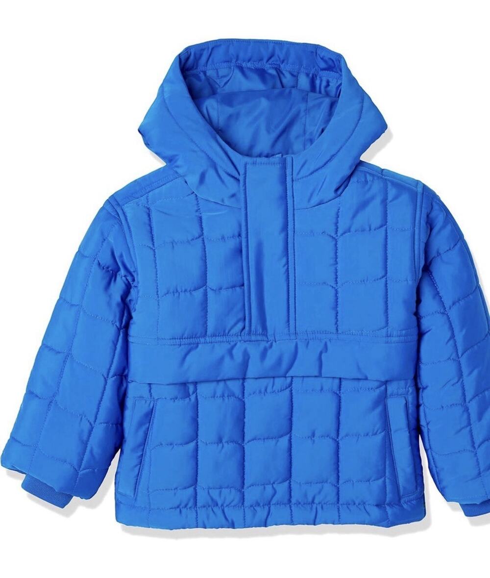 Amazon Essentials Boys Quilted Pullover Jacket Blue XX-Large